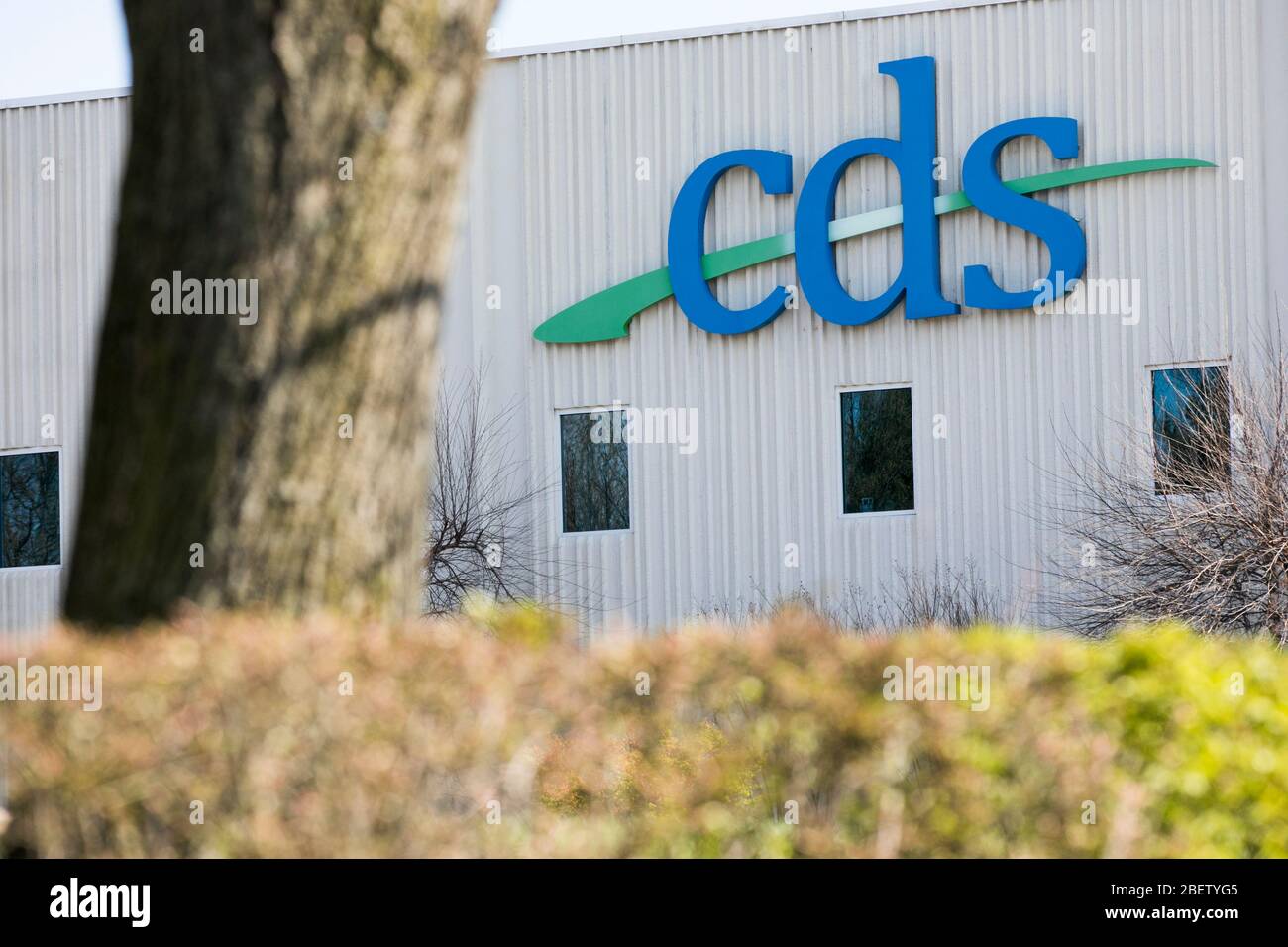 A logo sign outside of the headquarters of Computer Data Source (CDS) in Eatontown, New Jersey on April 11, 2020. Stock Photo