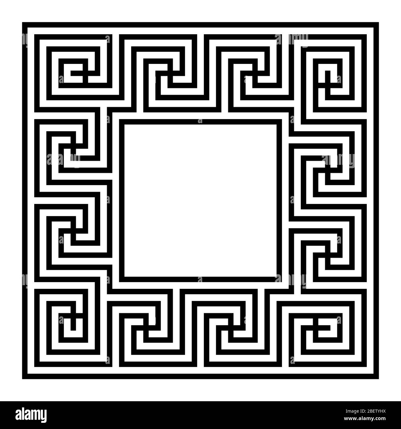Greek key border frame. Abstract geometric. Vector Stock Vector Image ...