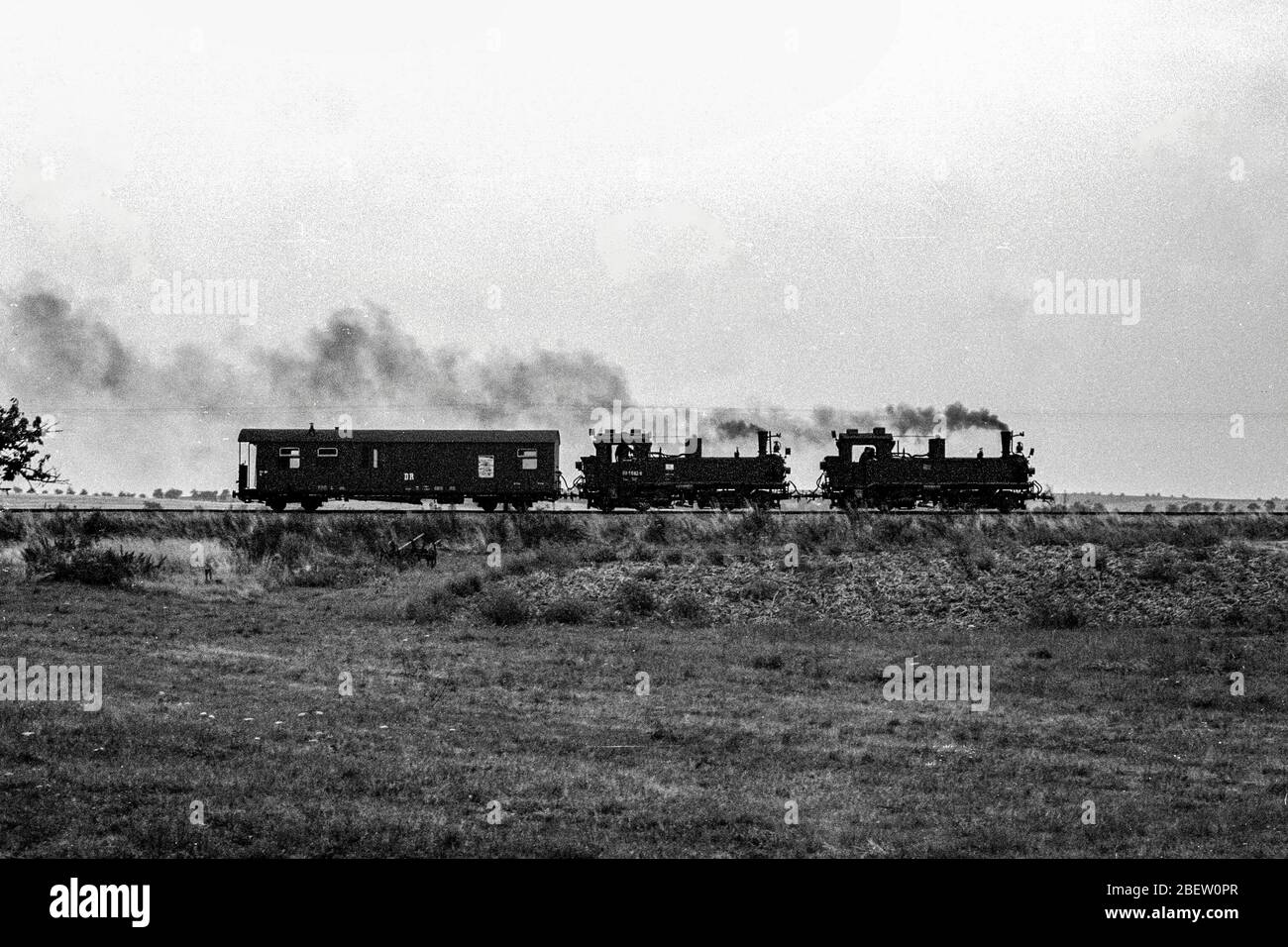 The Oschatz - Mugeln narrow gauge railway in 1990 Stock Photo