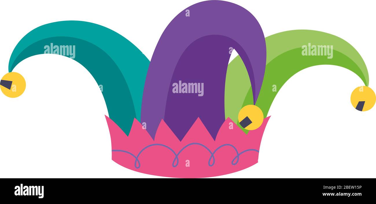 Isolated harlequin hat Stock Vector
