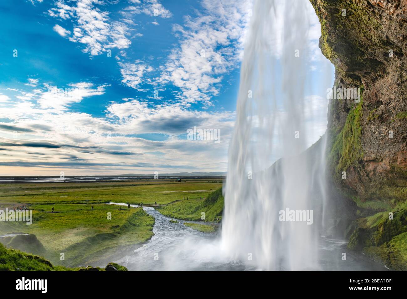 Seljalandsfoss waterfall during sunset hi-res stock photography and ...