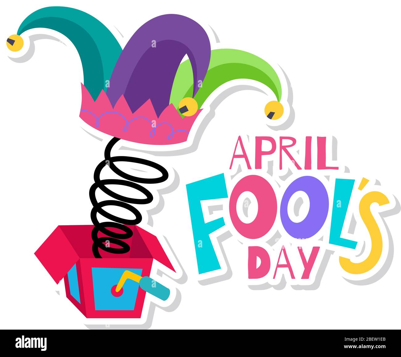 April fools poster Stock Vector