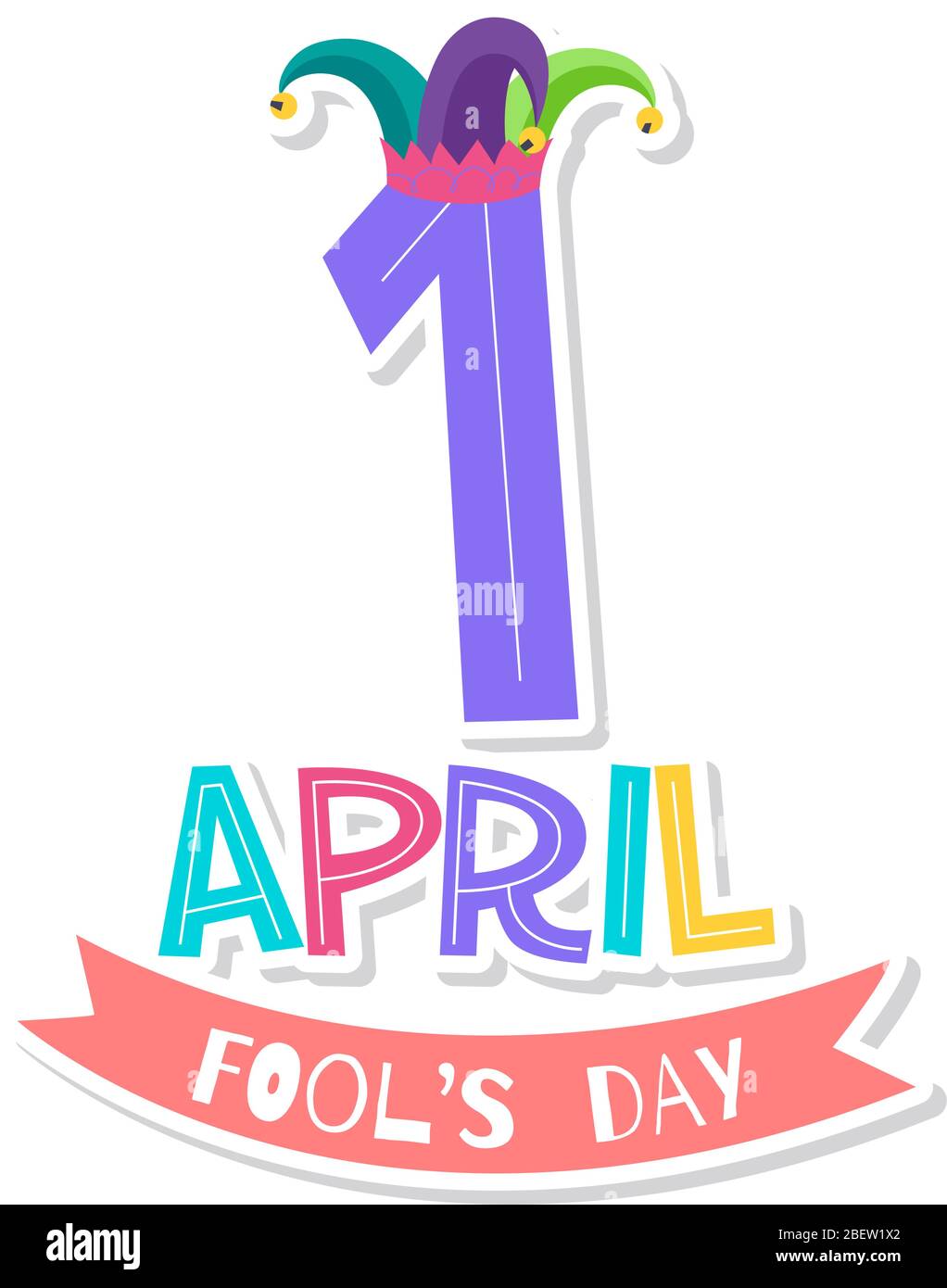 April fools poster Stock Vector