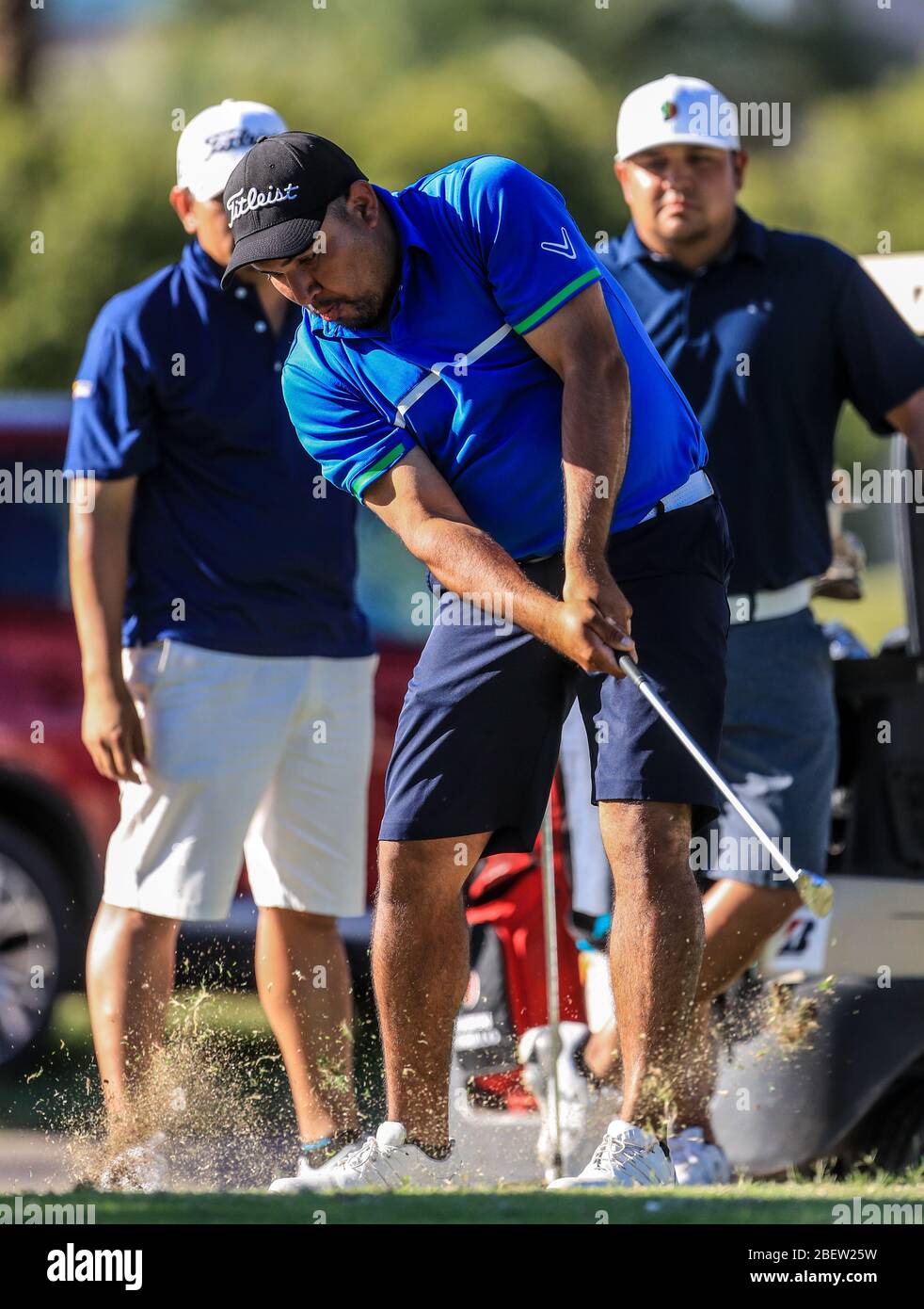 Golfers at the Los Lagos Summer Golf Tournament in Hermosillo, Sonora ...