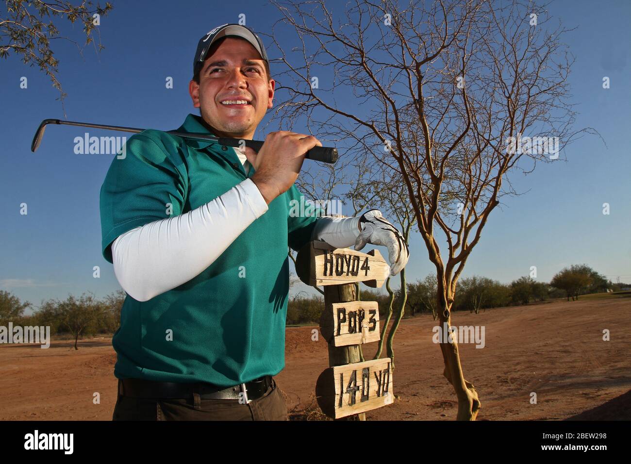 Club de Golf estilo desertico en el real de Catorce (Foto:LuisGutierrez/NortePhoto.com) Stock Photo