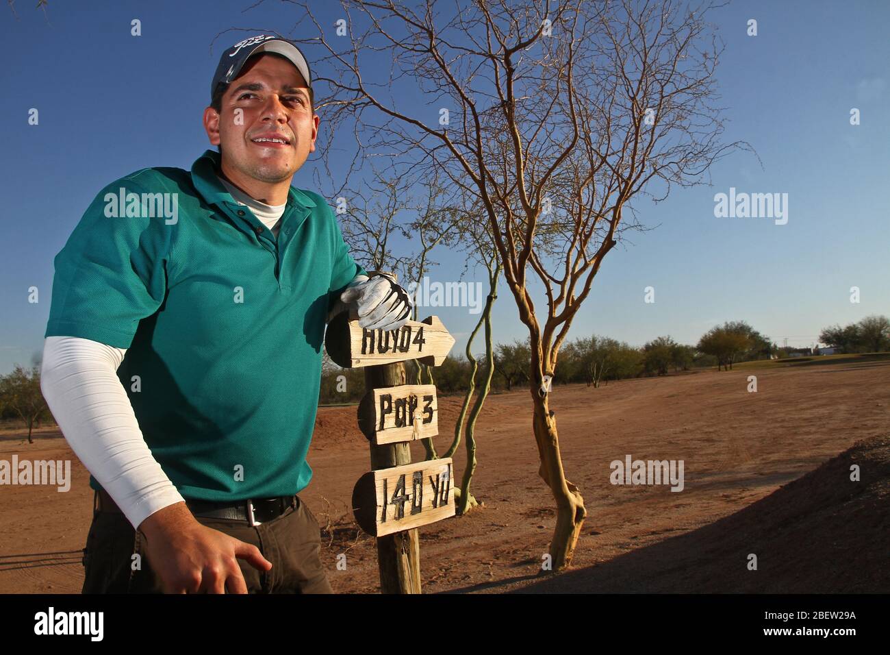 Club de Golf estilo desertico en el real de Catorce (Foto:LuisGutierrez/NortePhoto.com) Stock Photo