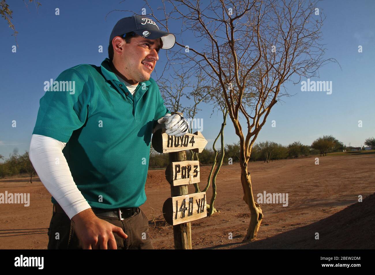Club de Golf estilo desertico  en el real de Catorce (Foto:LuisGutierrez/NortePhoto.com) Stock Photo