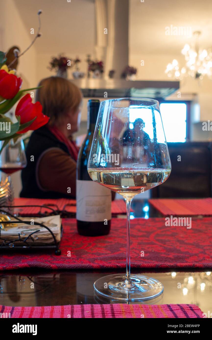 WEINGLAS . VINE GLAS Stock Photo