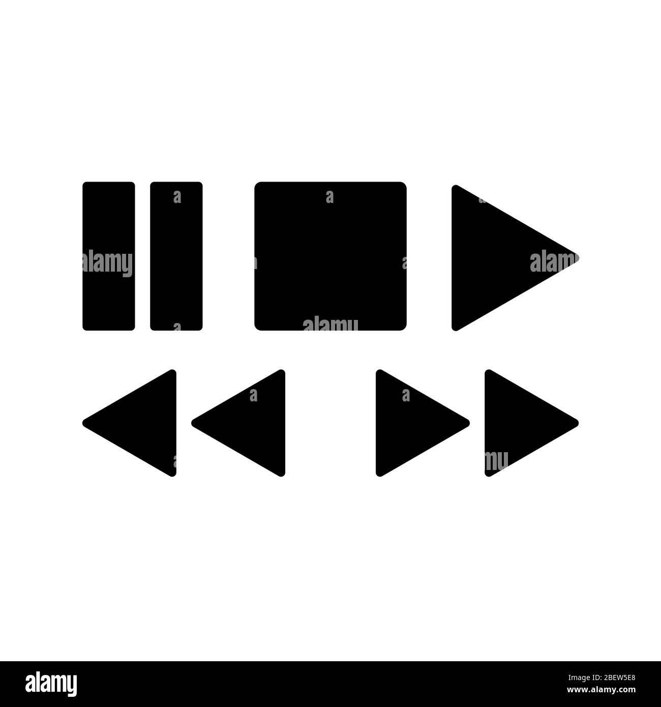 Media Player Icons set. Vector for design Stock Vector Image & Art - Alamy