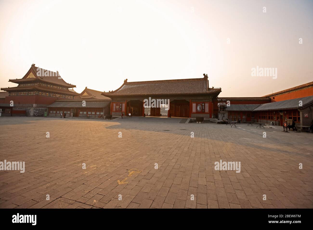 empty court yard inside the forbidden city Stock Photo