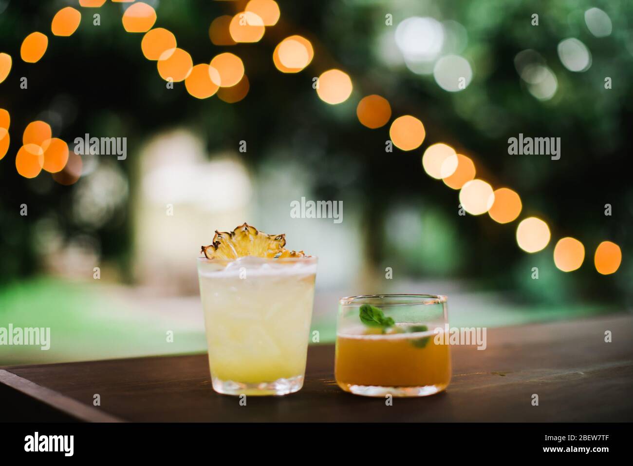 Cocktail drinks close up photo Stock Photo