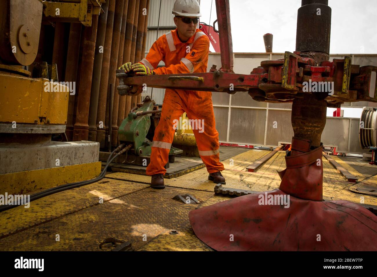STAVANGER NORWAY OIL RIG WORKER Stock Photo