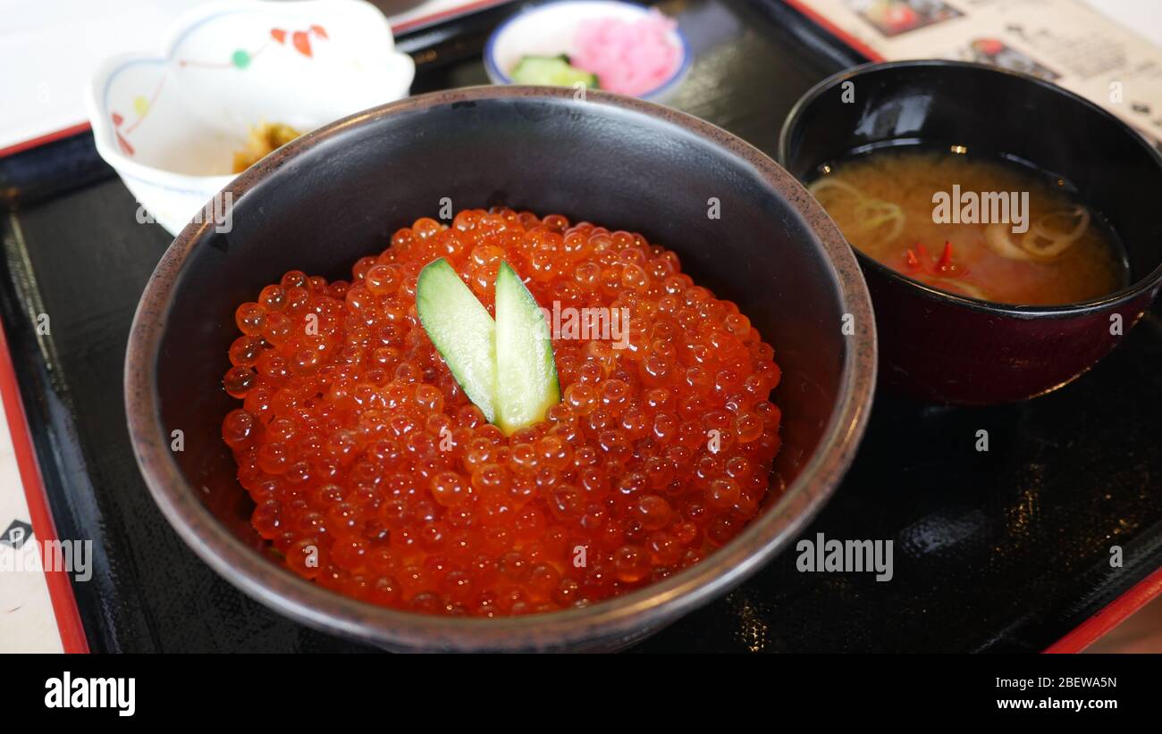 Different variety of fish roe dishes and cuisine Stock Photo Alamy