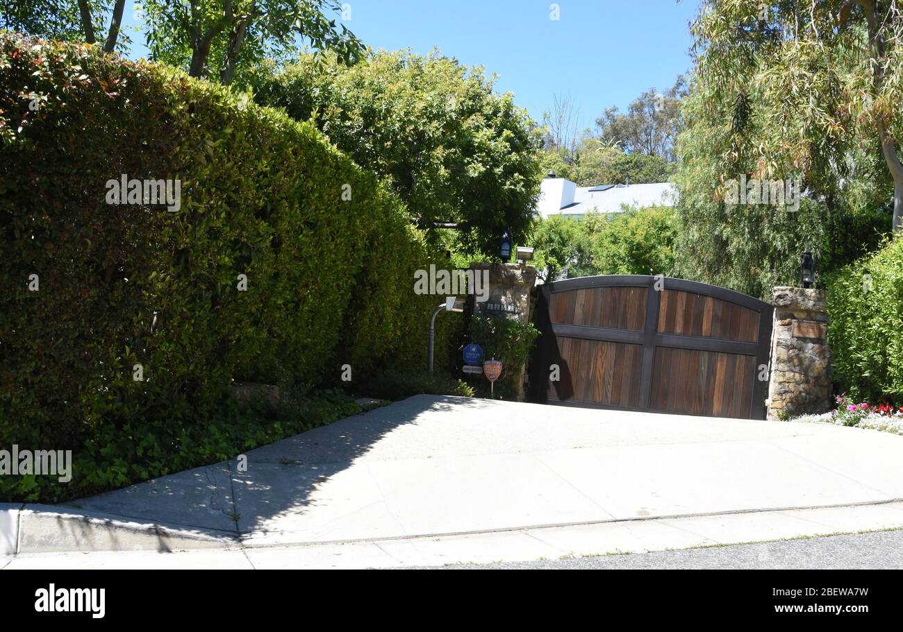 Beverly Hills, California, USA 15th April 2020 A general view of atmosphere of Jay Leno's home at 1151 Tower Drive in Beverly Hills, California, USA. Photo by Barry King/Alamy Stock Photo Stock Photo