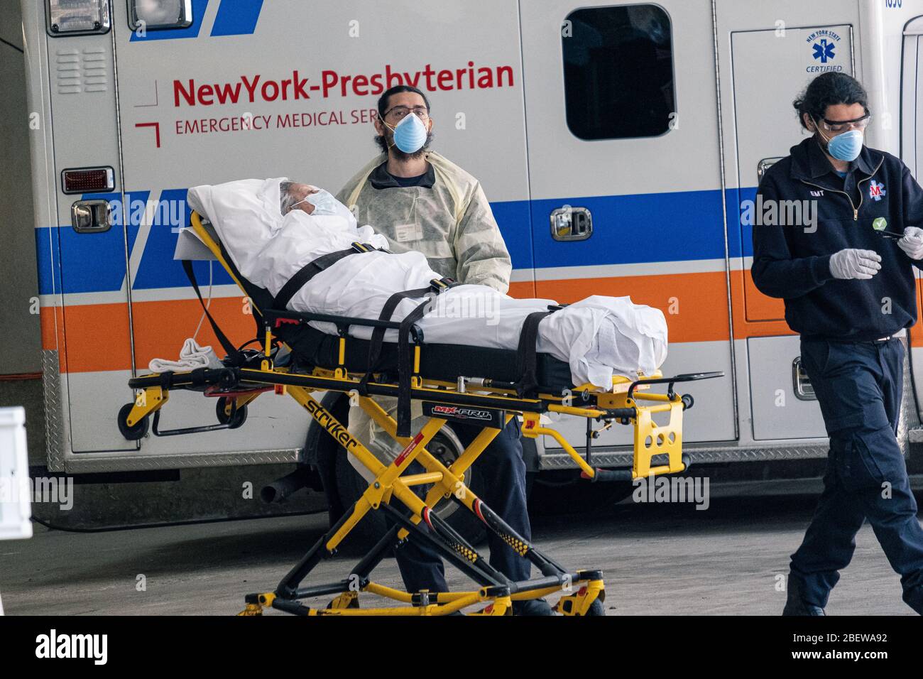 New York, USA. 15th Apr, 2020. Amid the ongoing COVID19 epidemic, an