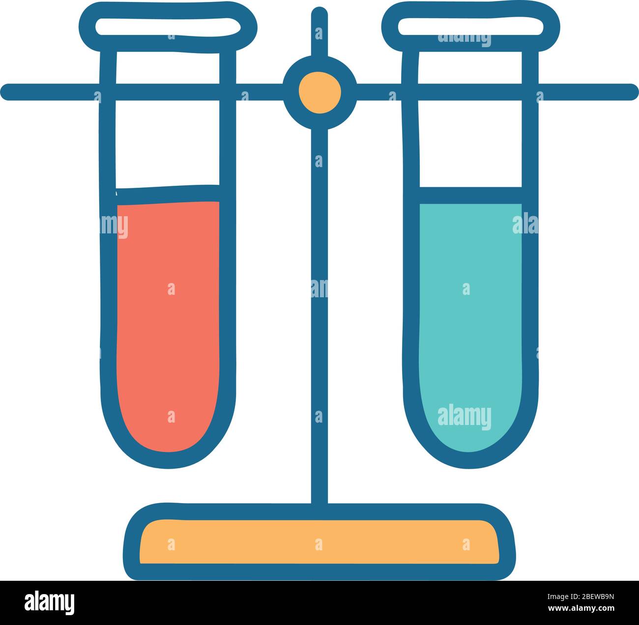 Science tubes line and fill style icon vector design Stock Vector Image ...
