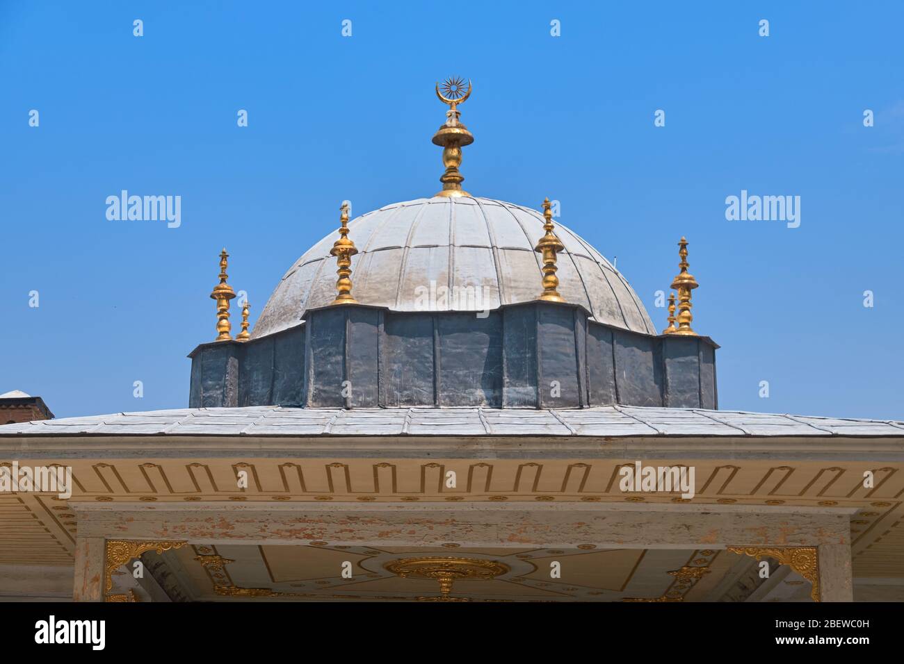 Dome of the fekicity door of Topkapi Palace Istanbul Stock Photo