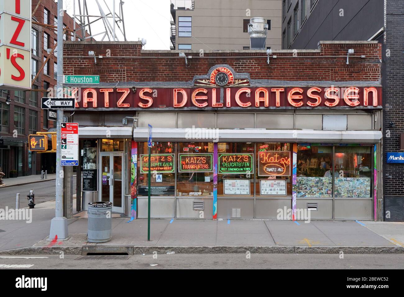 Katz's Delicatessen, 205 East Houston Street, New York. NYC storefront