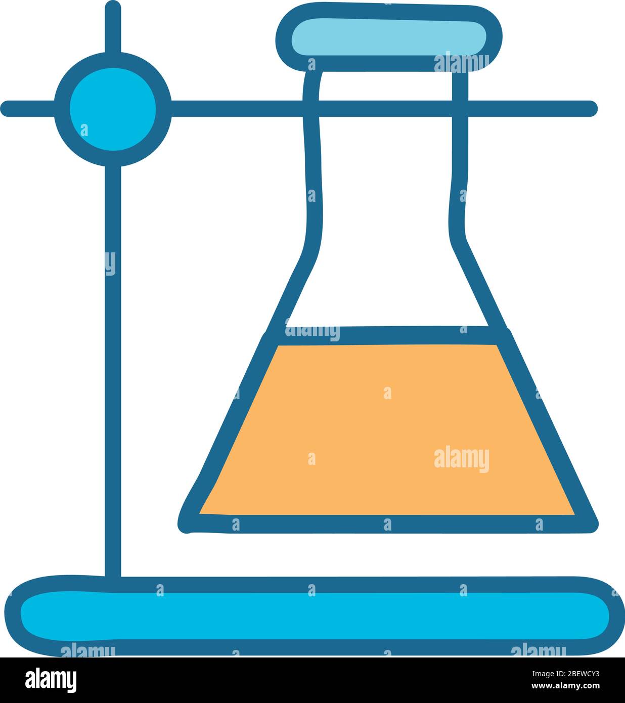 Science flask line and fill style icon vector design Stock Vector Image ...