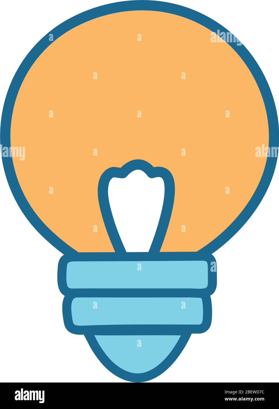Light bulb line and fill style icon vector design Stock Vector Image ...