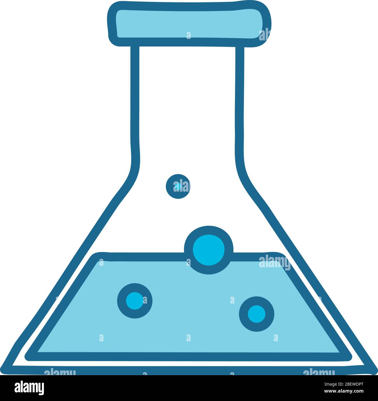 Science flask line and fill style icon vector design Stock Vector Image ...