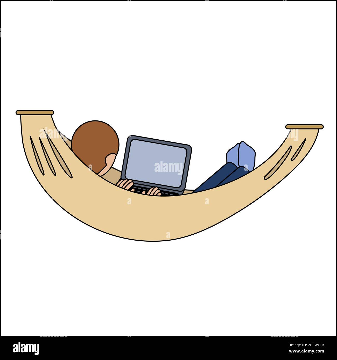 Sitting In Hammock Stock Vector Images Alamy 7535