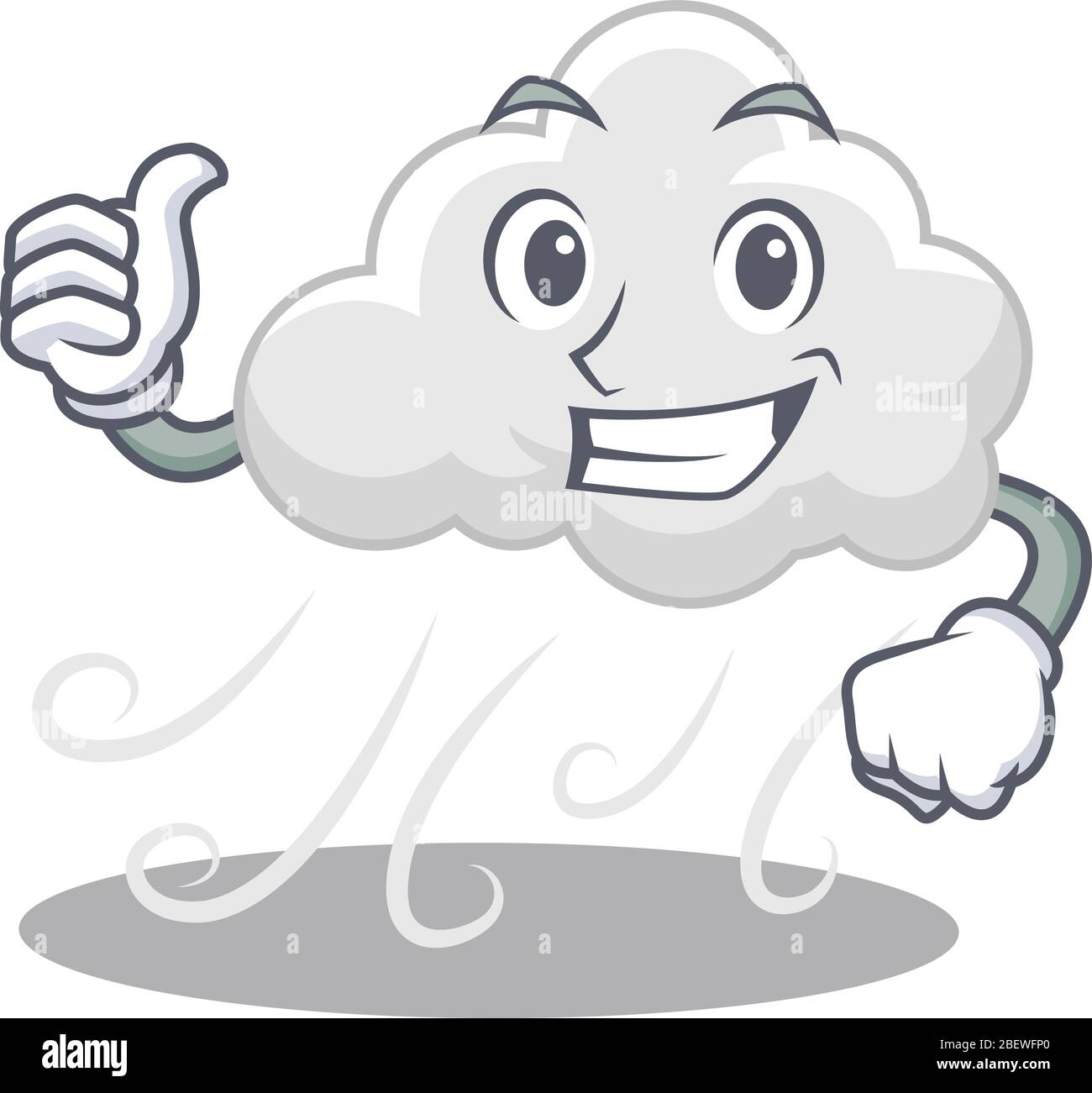 Cloudy windy cartoon character design making OK gesture Stock Vector Image  & Art - Alamy
