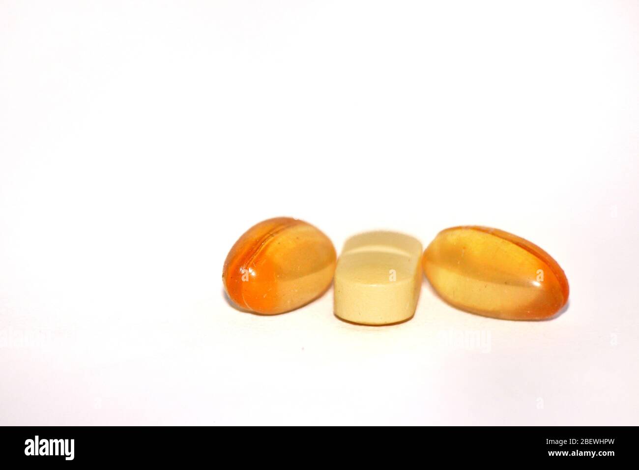 Pills Tablets And Drugs Medicine stock photo isolated on white