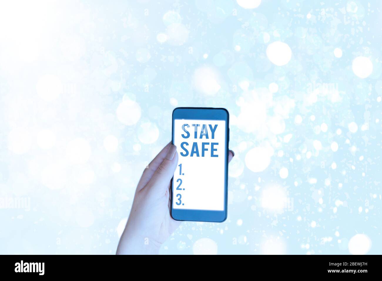 Writing note showing Stay Safe. Business concept for secure from threat ...