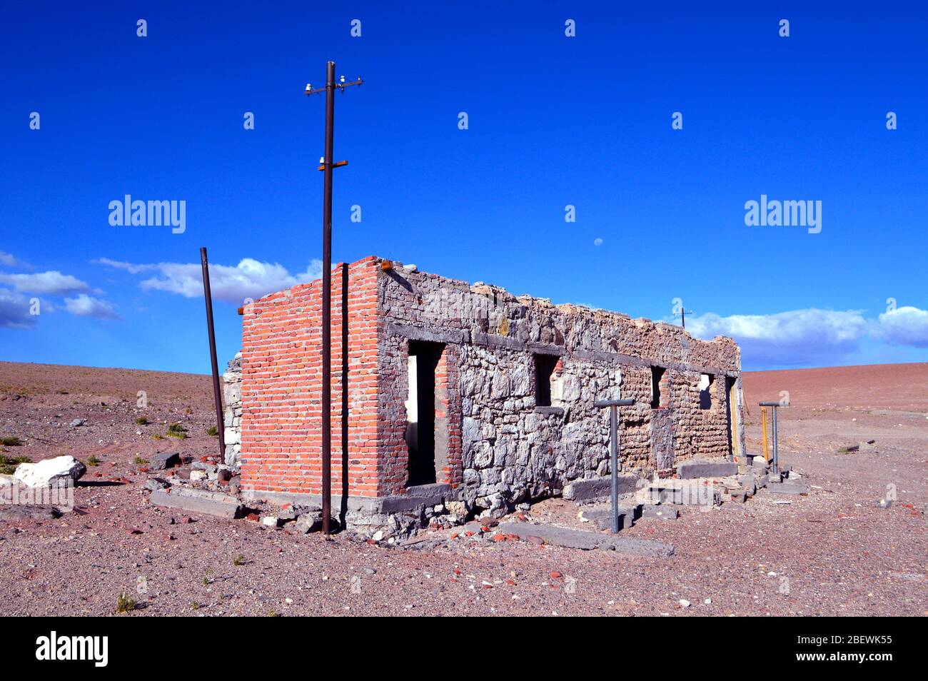 Remains of a house in the La Casualidad mine. Salta, Argentina Stock Photo
