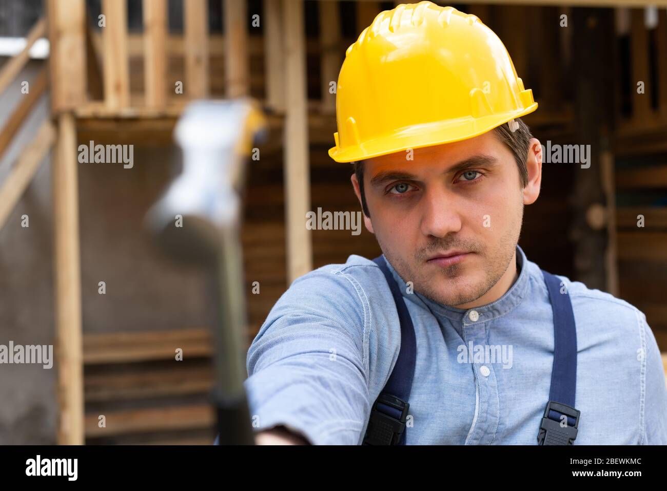 hard hat and a hammer