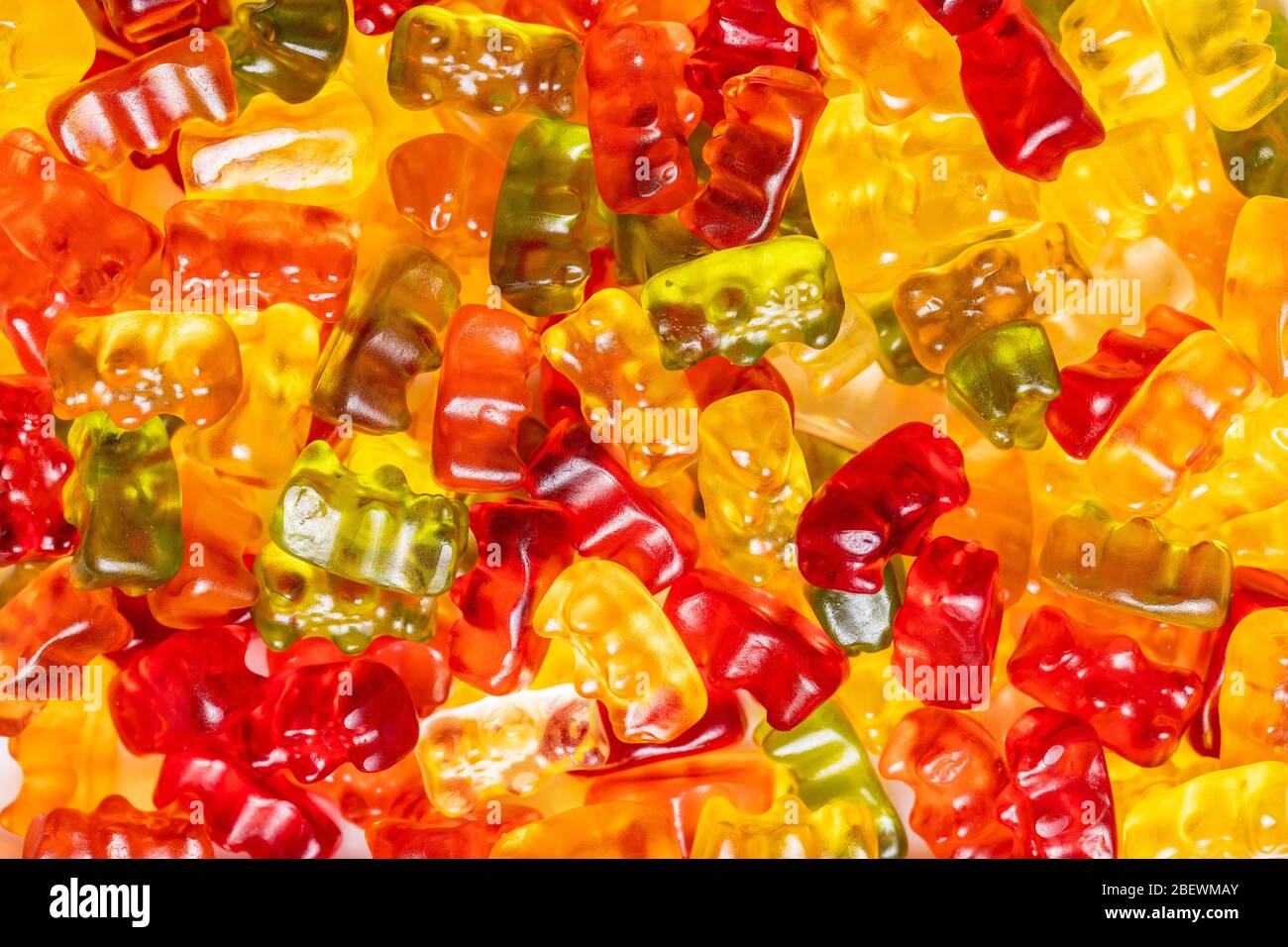Gummy bears, jelly candy. Colorful bonbons. Stock Photo