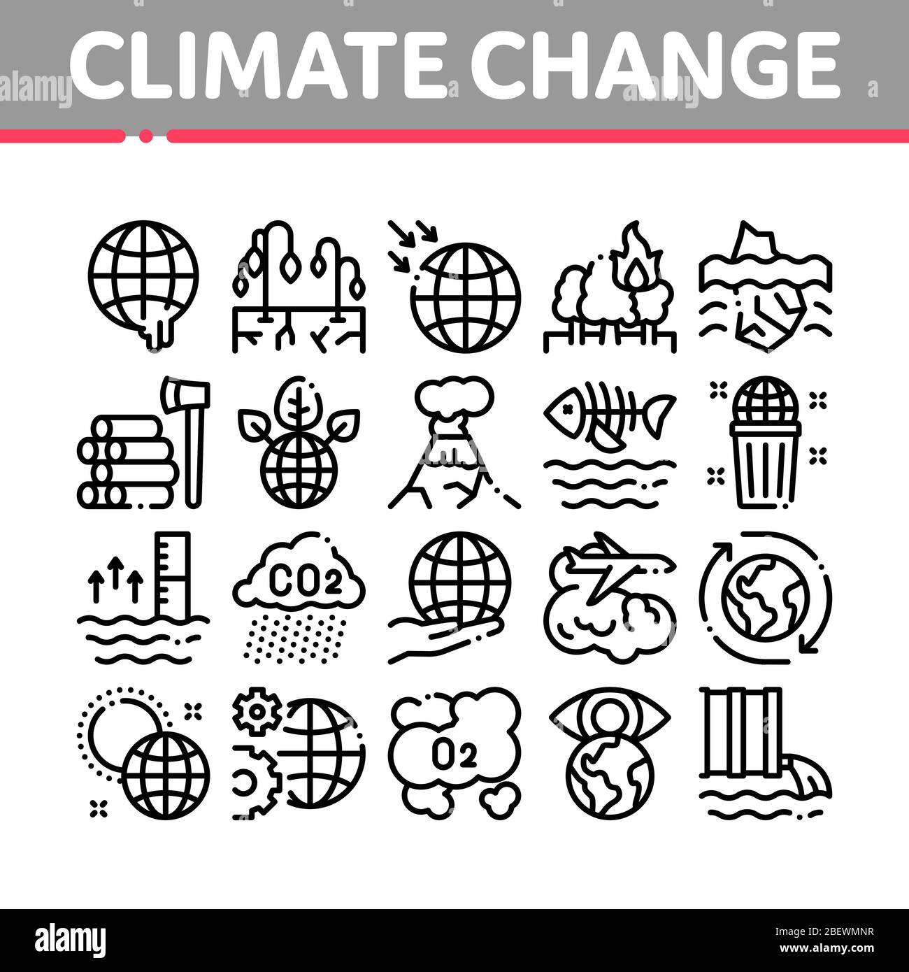 Climate change plane Stock Vector Images - Alamy
