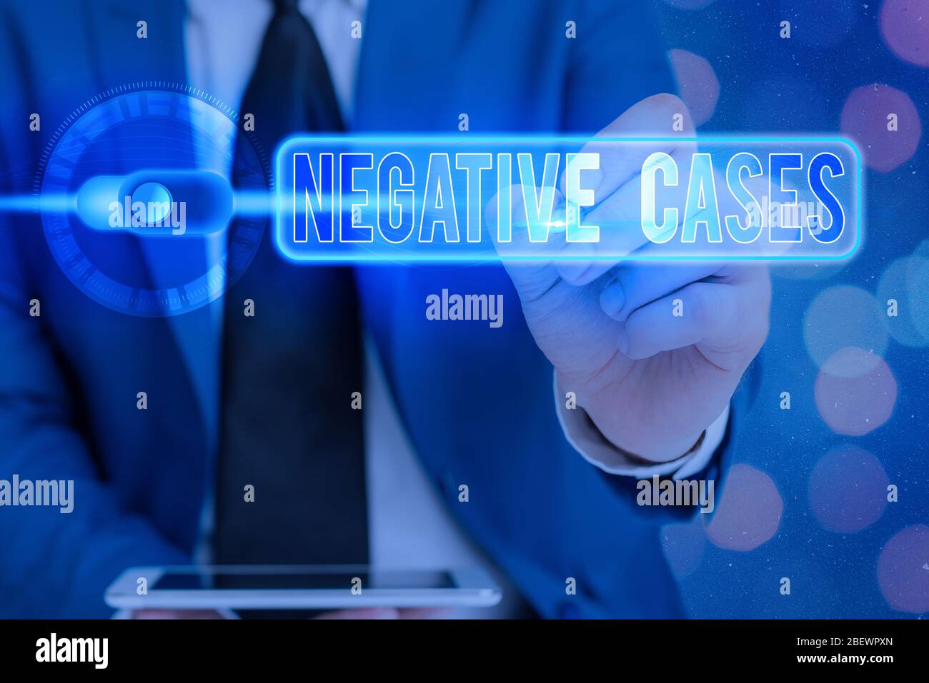 Writing note showing Negative Cases. Business concept for circumstances or conditions that are confurmed to be false Stock Photo