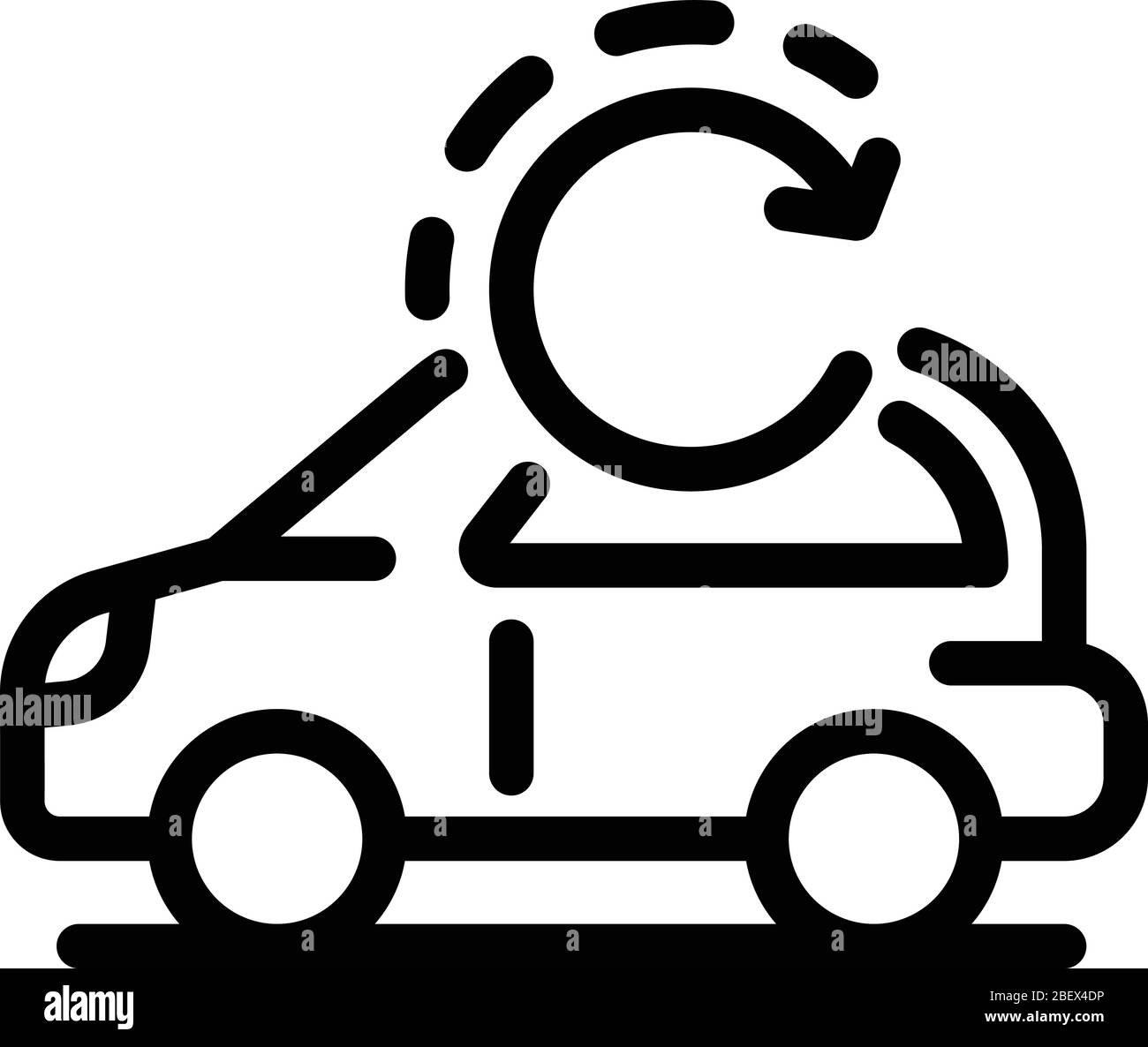 Reload smart car icon, outline style Stock Vector Image & Art - Alamy