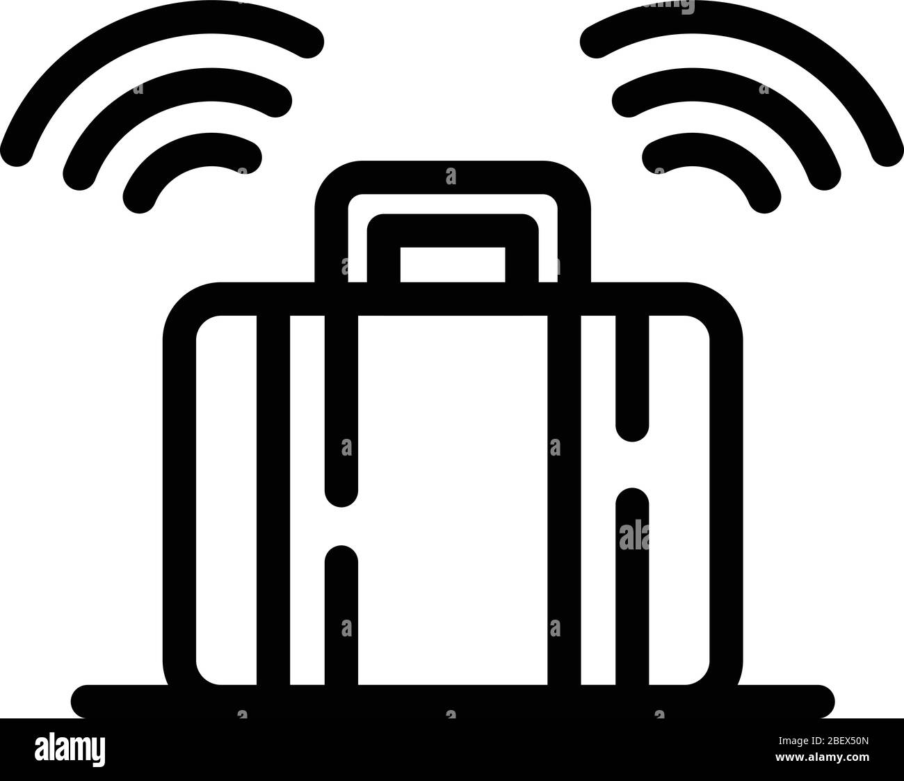 Wireless travel bag icon, outline style Stock Vector Image & Art Alamy