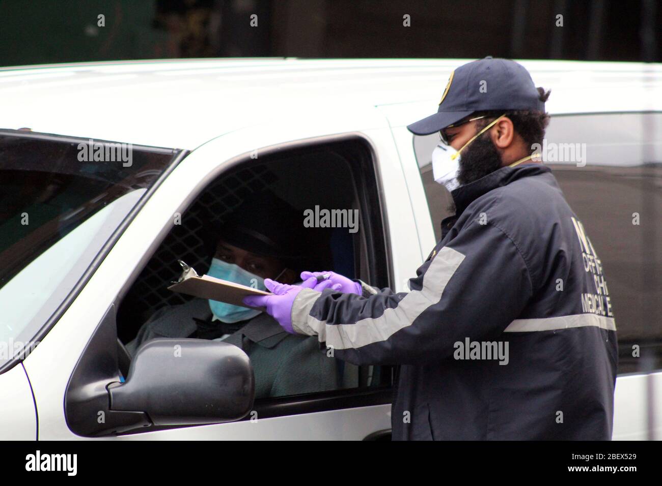 New York New York Usa 14th Apr 2020 This Undertaker In A Gray