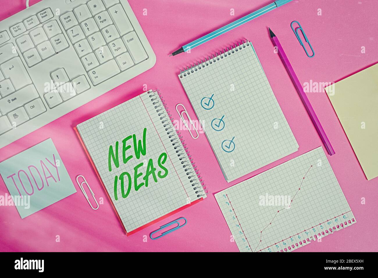 Conceptual hand writing showing New Ideas. Concept meaning something ...