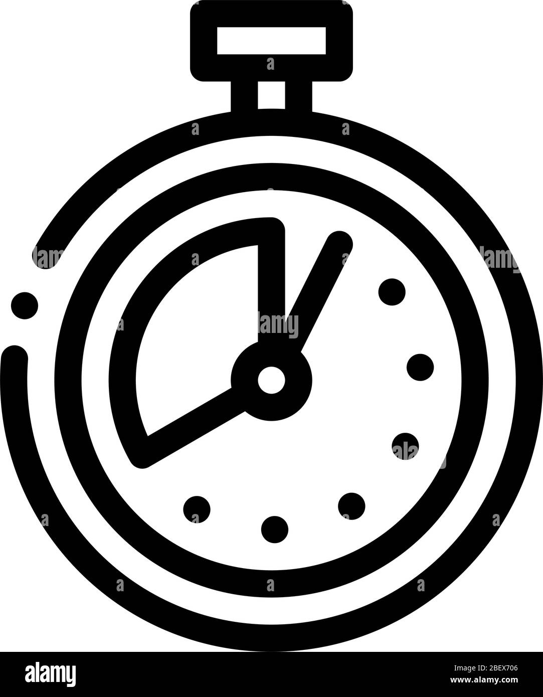 timer stopwatch icon vector outline illustration Stock Vector Image ...