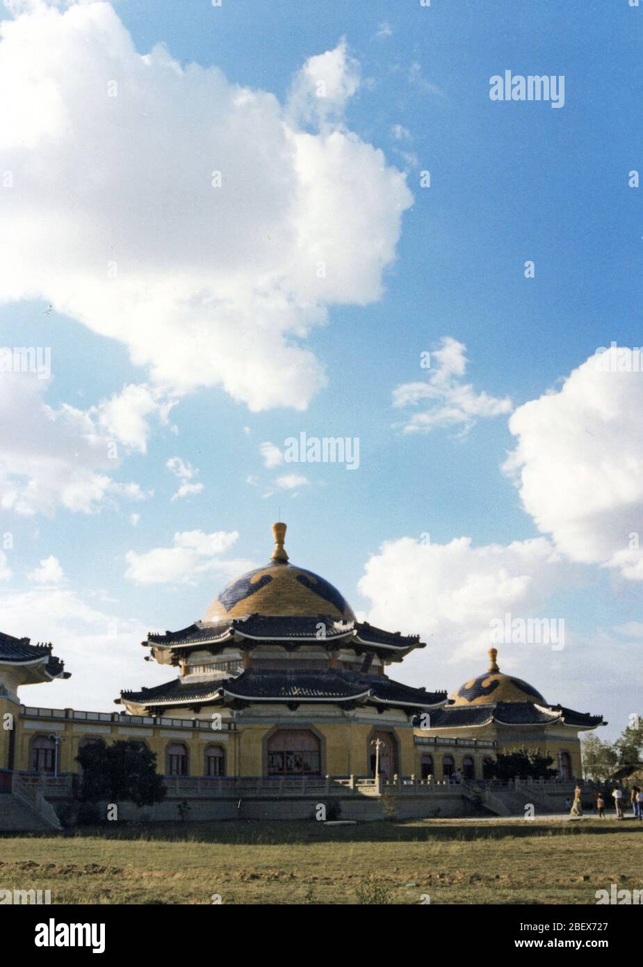 In July 1985 the Tomb of Genghis Khan in Yijinhuoluo Banner Inner ...