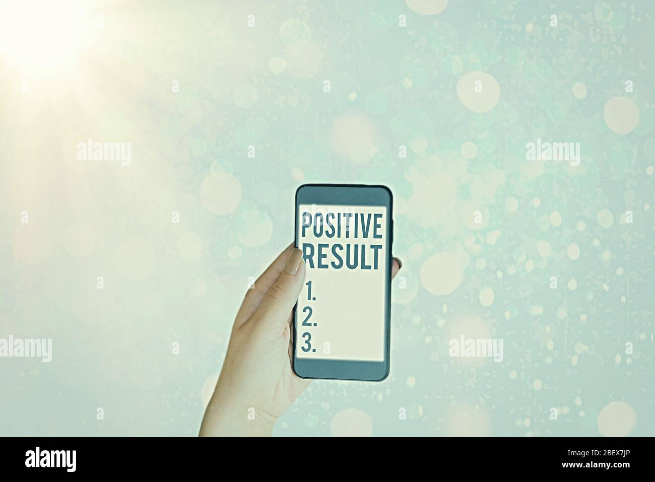 Writing note showing Positive Result. Business concept for shows that ...