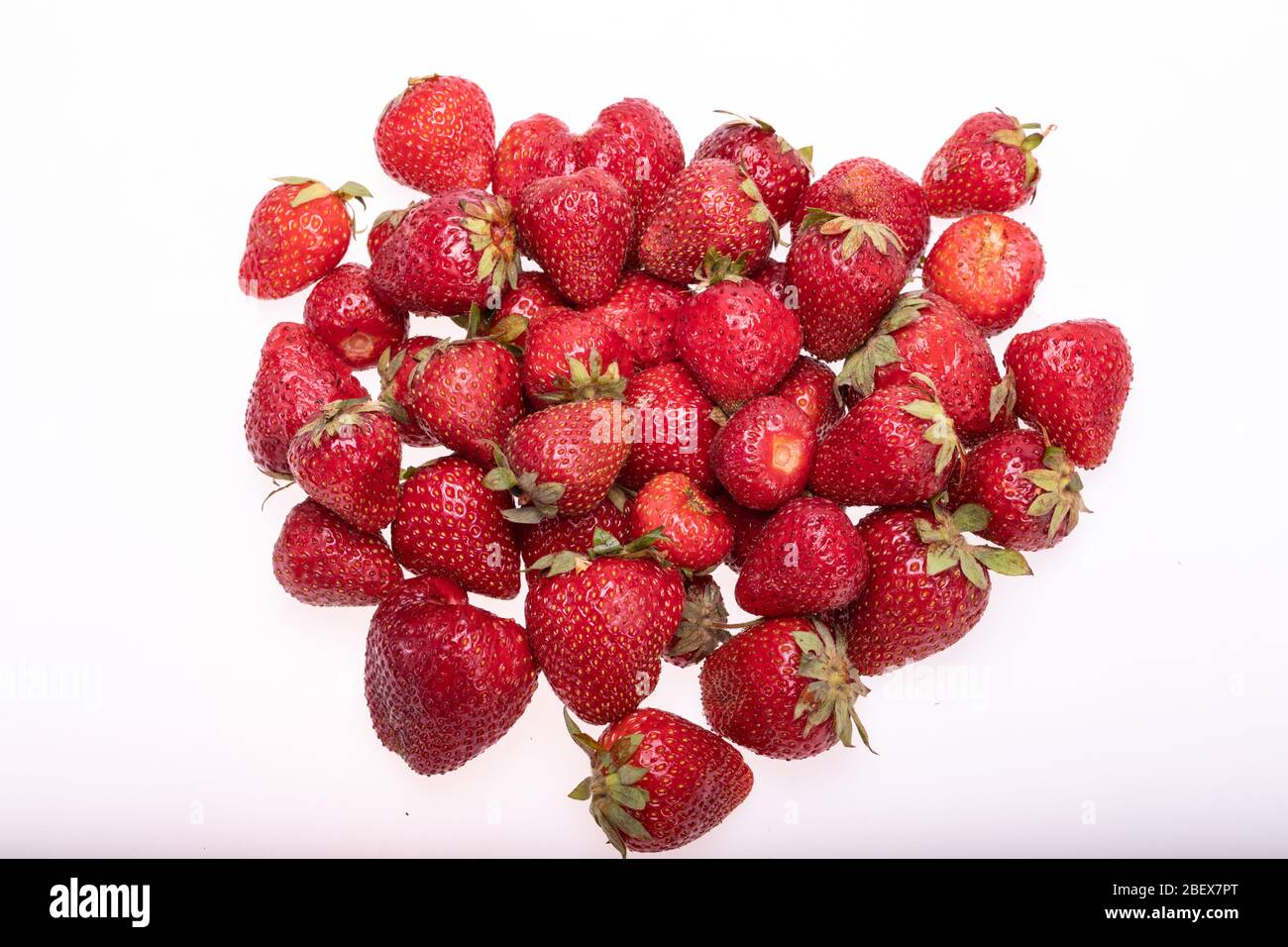 fresh ripe strawberries isolated on white background Stock Photo - Alamy