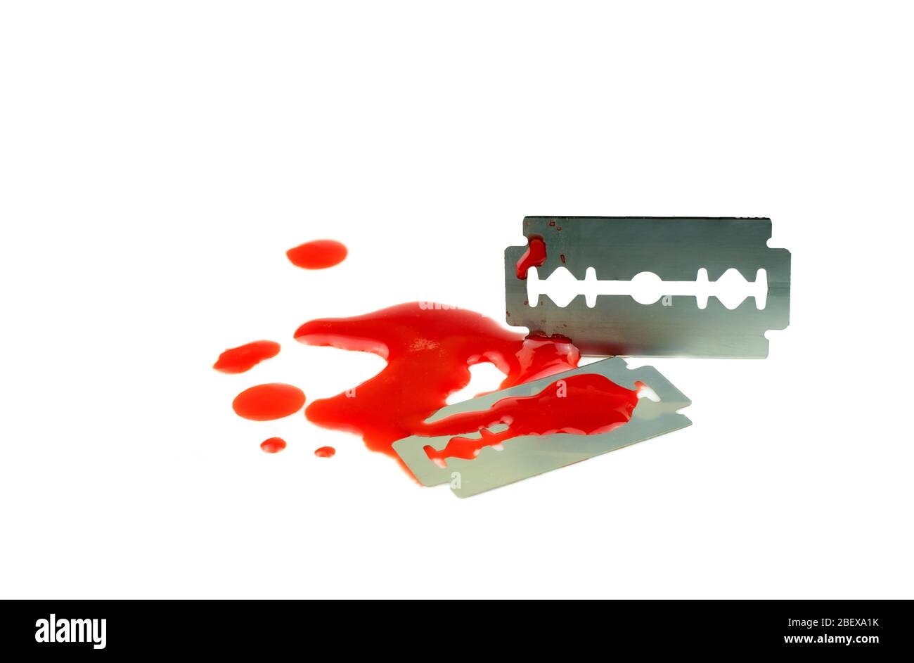 razor blade and blood Stock Illustration