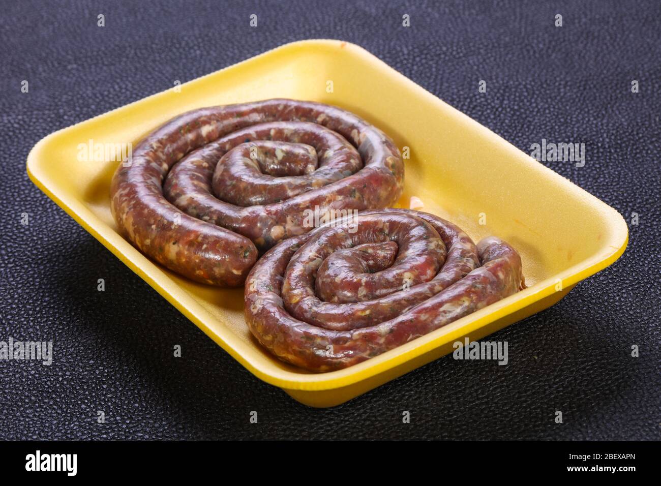 Raw beef sausages ready for grill Stock Photo Alamy