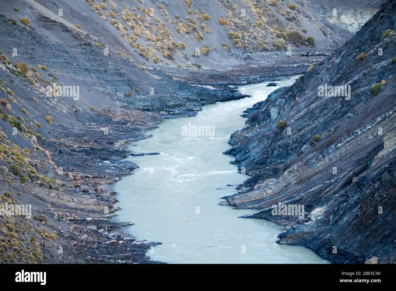View of the Canyon of the Rio de Las Vueltas, National Park de los Glaciares, Argentina Stock Photo