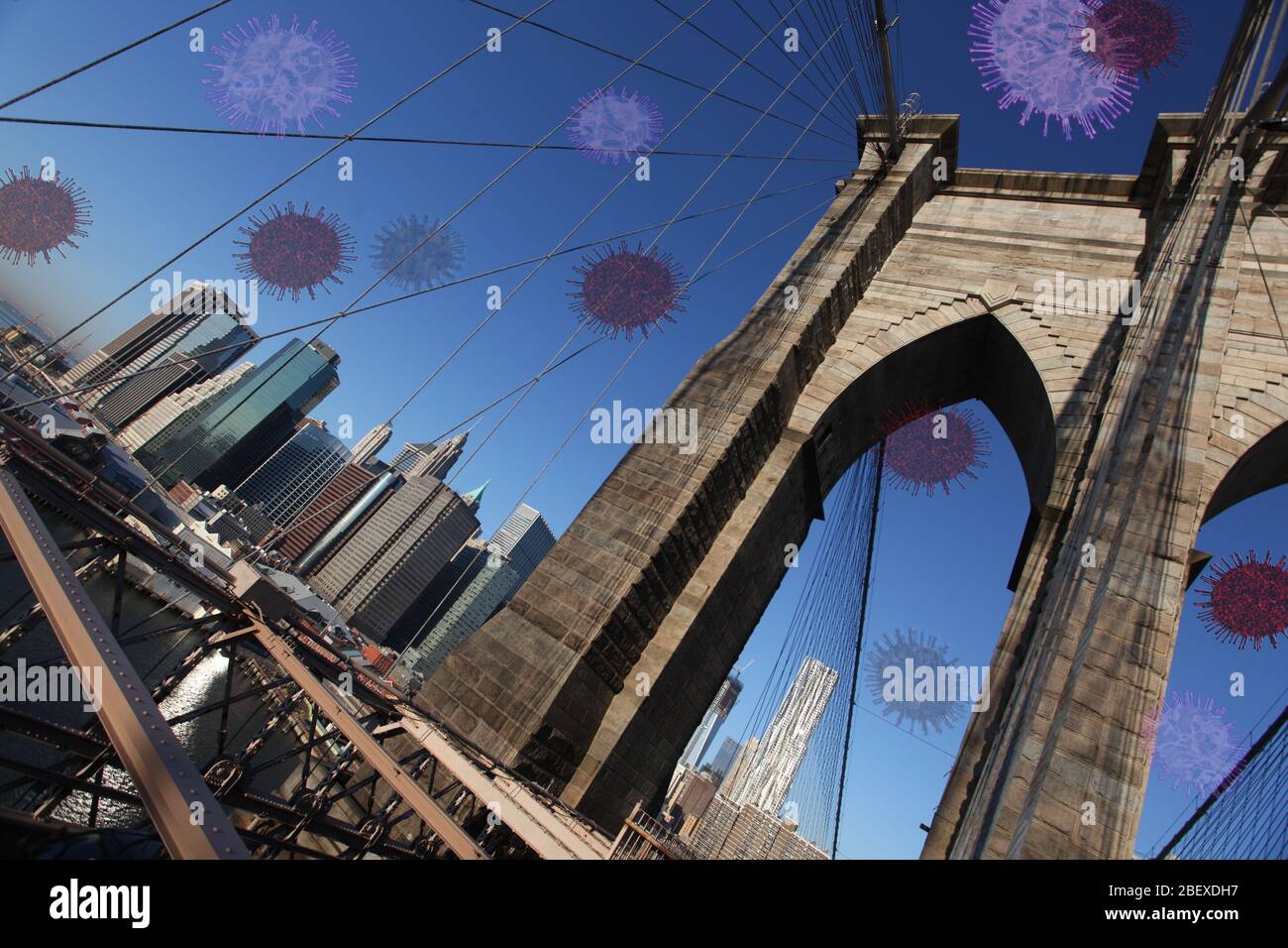 New York city hit hard with coronavirus covid-19 pandemic Stock Photo ...