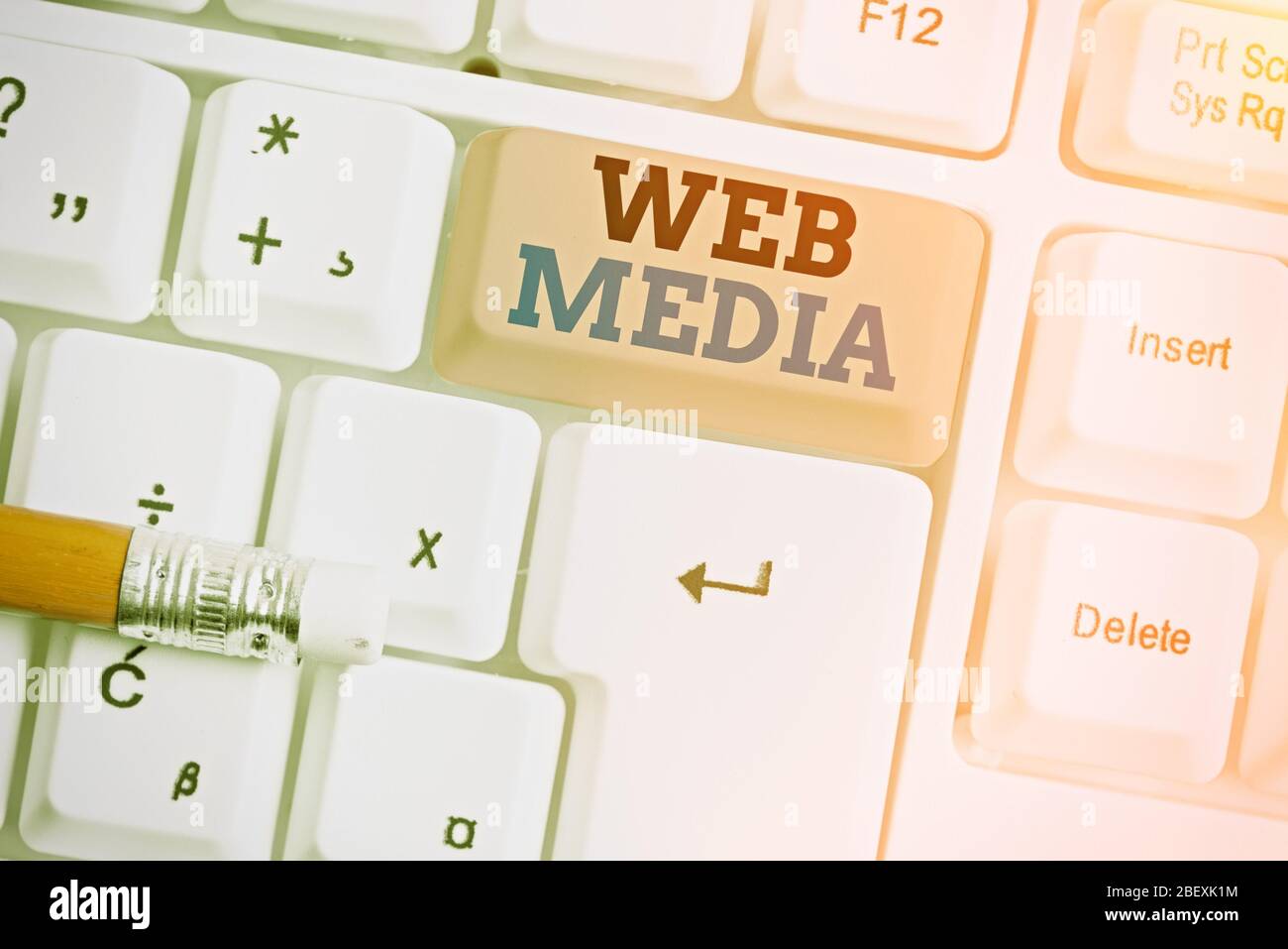 Conceptual hand writing showing Web Media. Concept meaning audio and ...