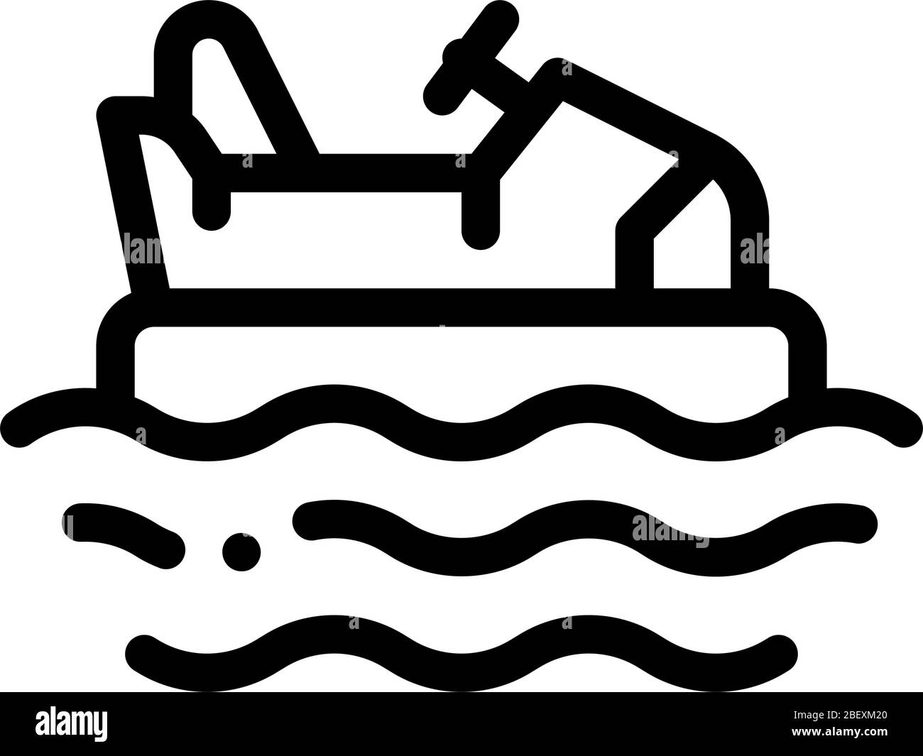 bumper water machine icon vector outline illustration Stock Vector