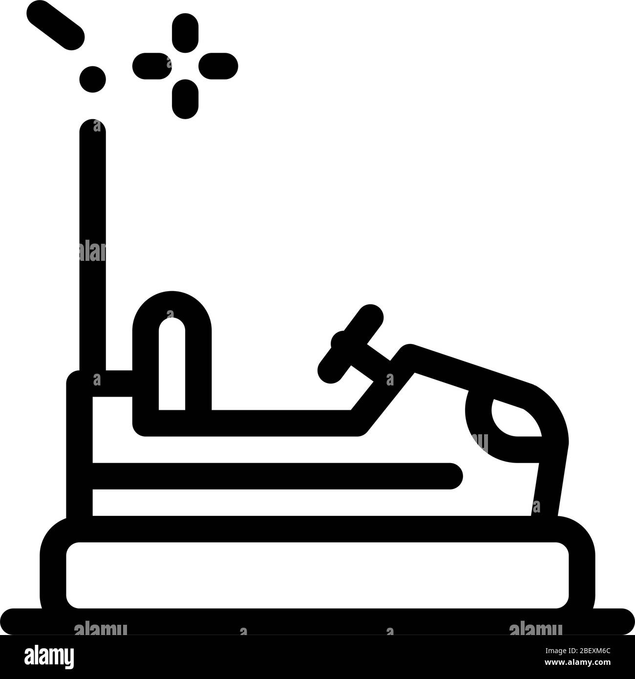 bumper car icon vector outline illustration Stock Vector Image & Art