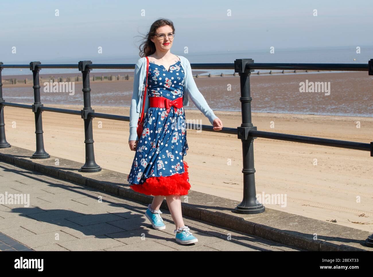 Bethaney Nicolson a Hull University student nurse, who is being drafted in to help during the current NHS staff shortages as a result of Covid-19. Stock Photo